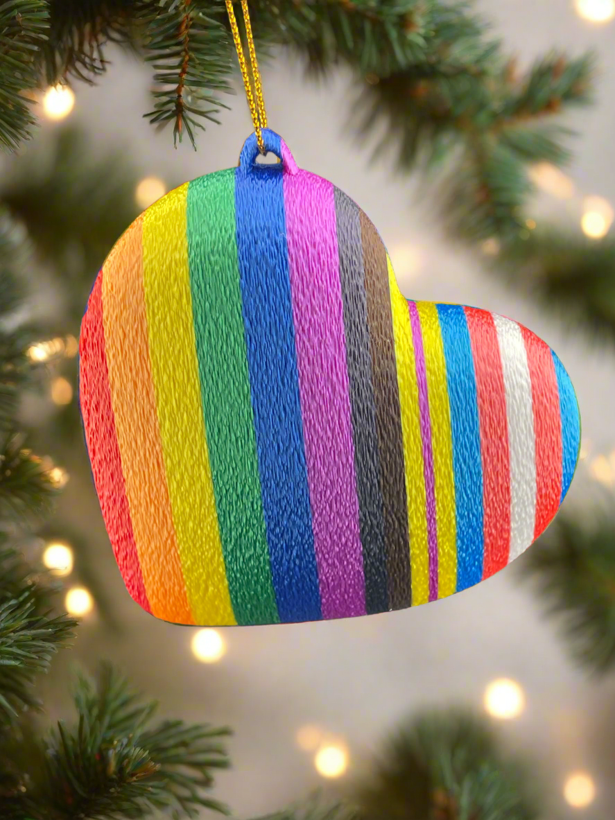 Pride Heart Bauble