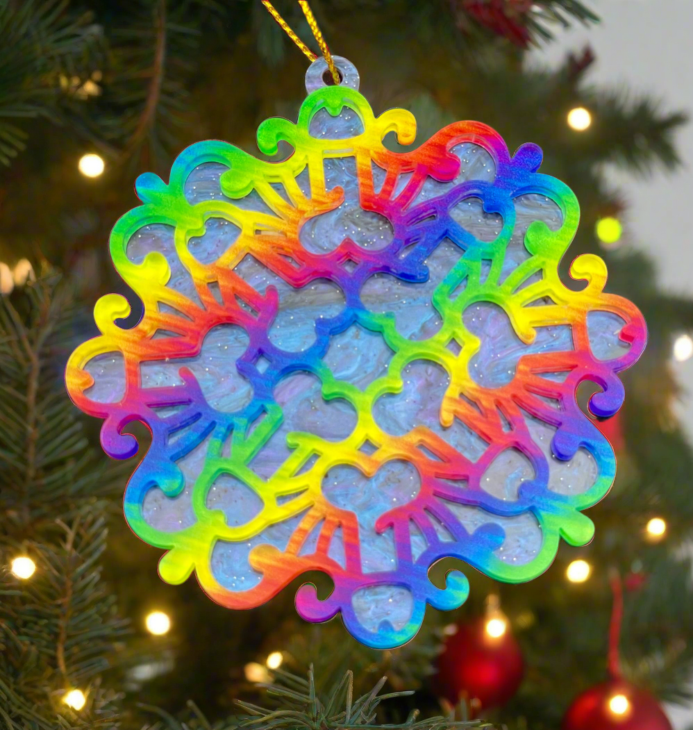 Penis Snowflake - Pride Blue Glitter