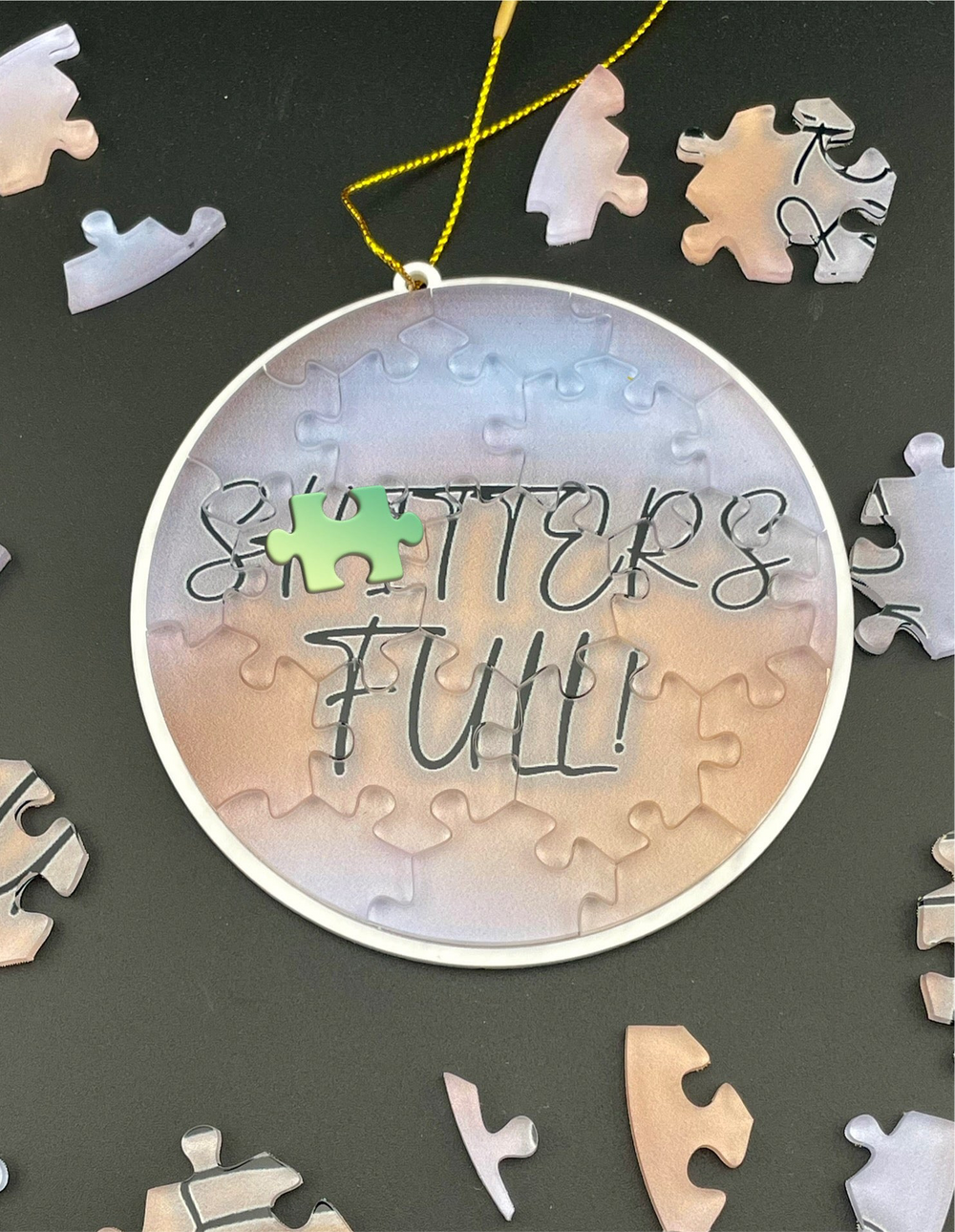 “Sh*tter’s Full” Puzzle Ornament