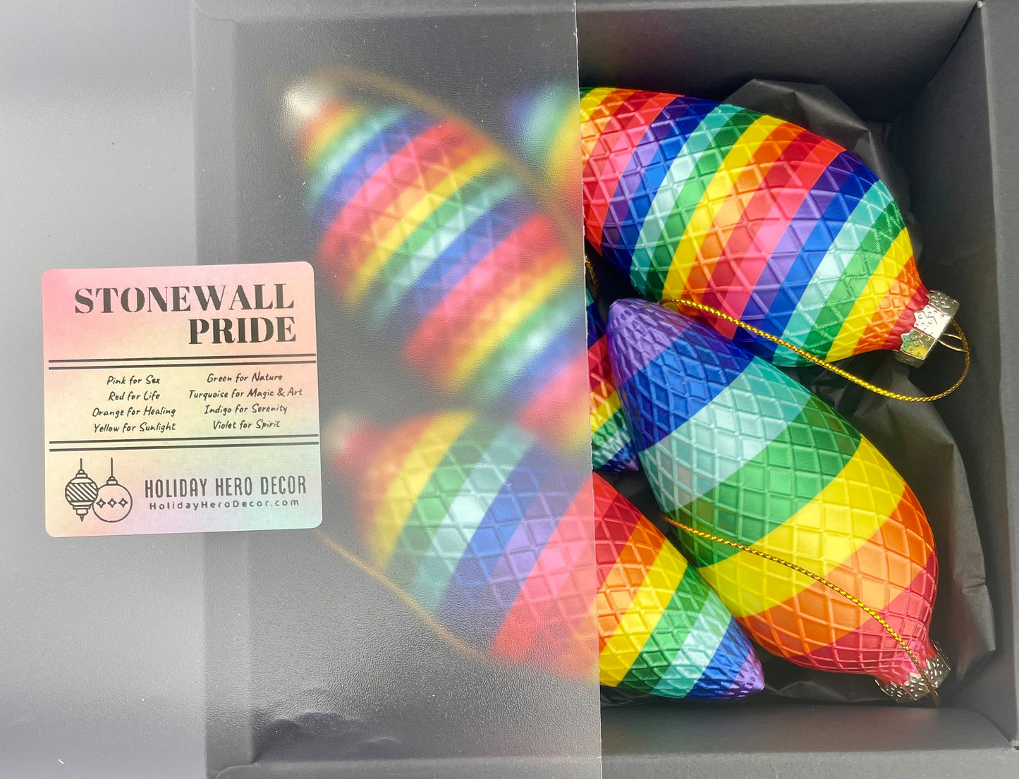 
                  
                    Be Proud - Stonewall Pride Ornament Set
                  
                