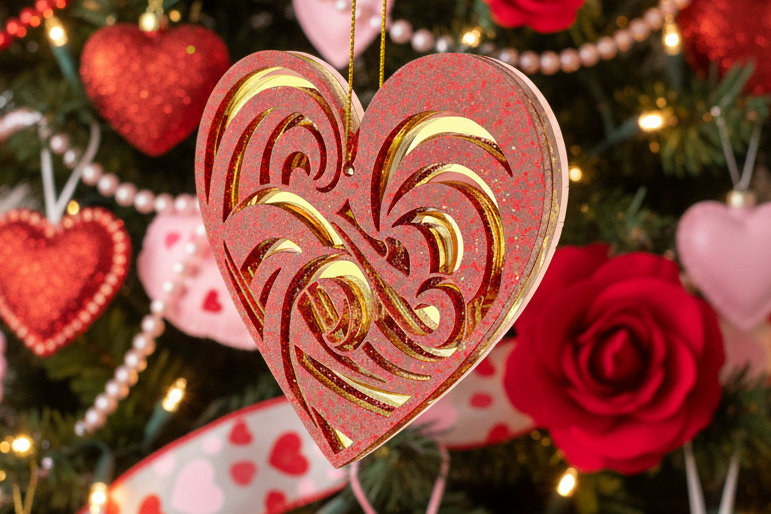 
                  
                    Valentine’s Heart Ornament - Pink
                  
                
