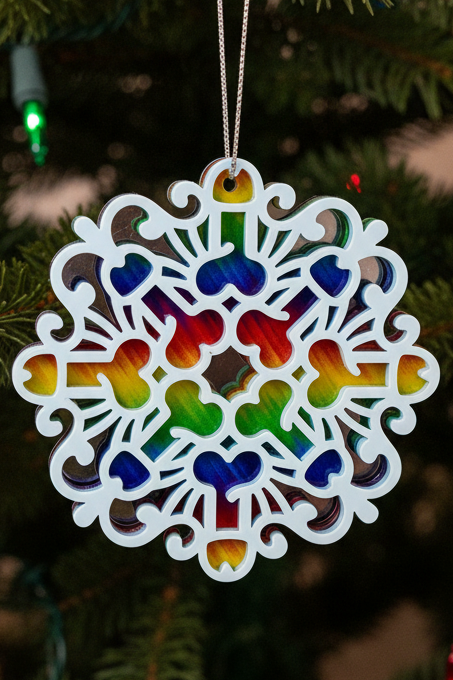 Penis Snowflake - Pride Blue Mirror