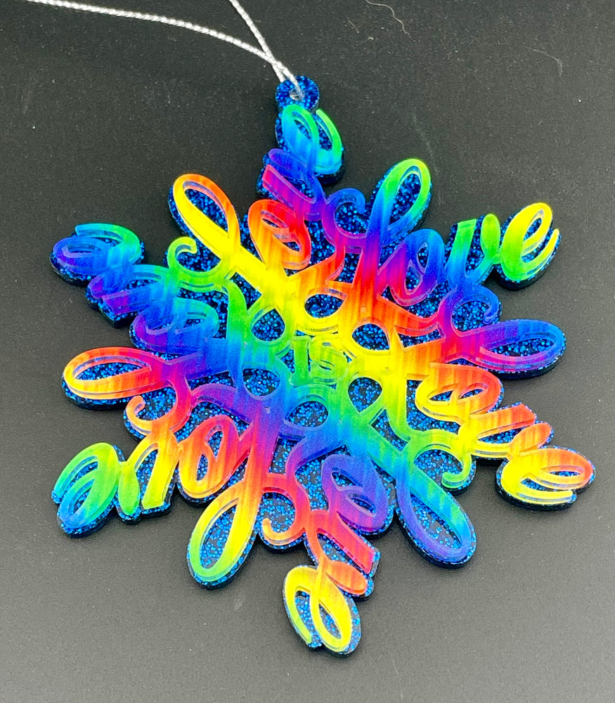
                  
                    Be Proud - Love Is Love Snowflake Ornament
                  
                
