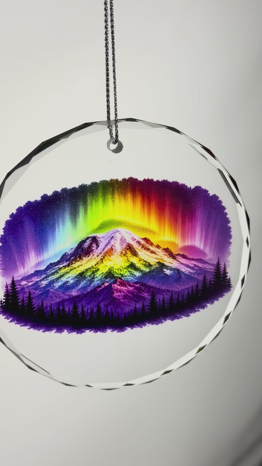 
                  
                    Load and play video in Gallery viewer, Mt Rainier Transparent Ornament - Krystal
                  
                